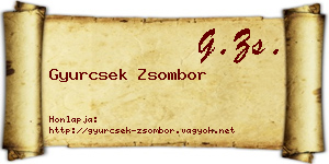 Gyurcsek Zsombor névjegykártya